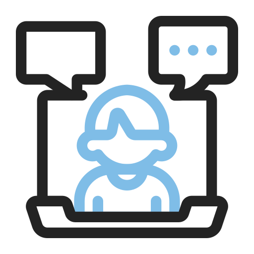 consultoría en línea icono gratis