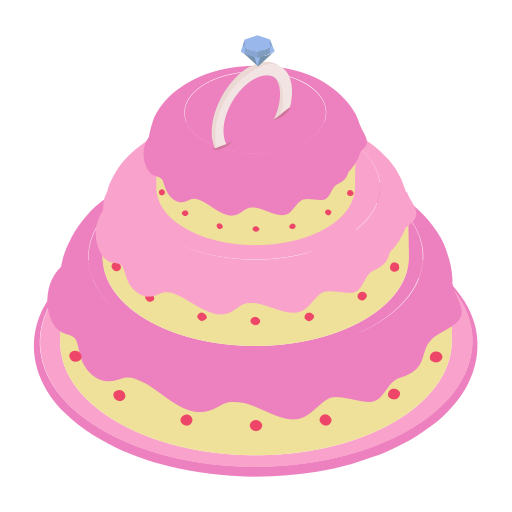 pastel de bodas icono gratis