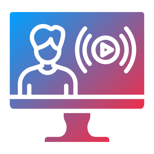 transmisión en vivo icono gratis