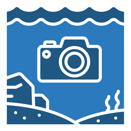 fotografía submarina icono gratis