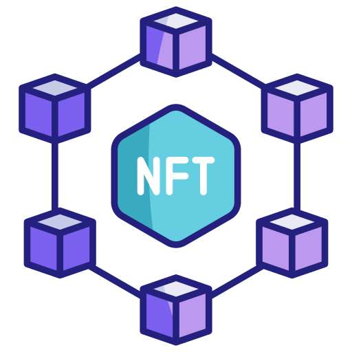 cadena de bloques nft icono gratis