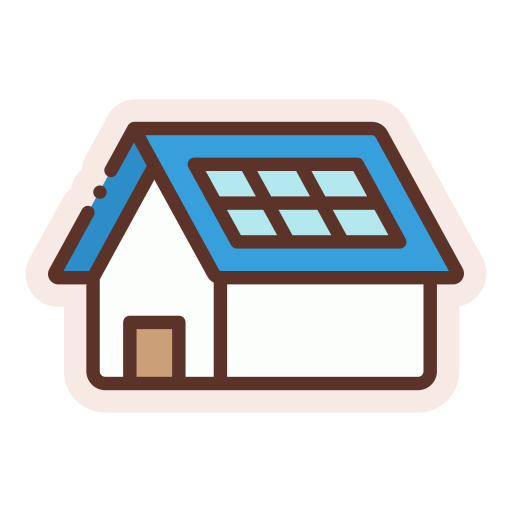 casa solar icono gratis