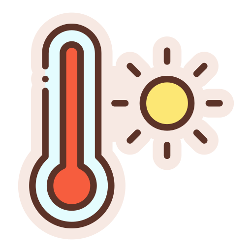 temperatura solar icono gratis