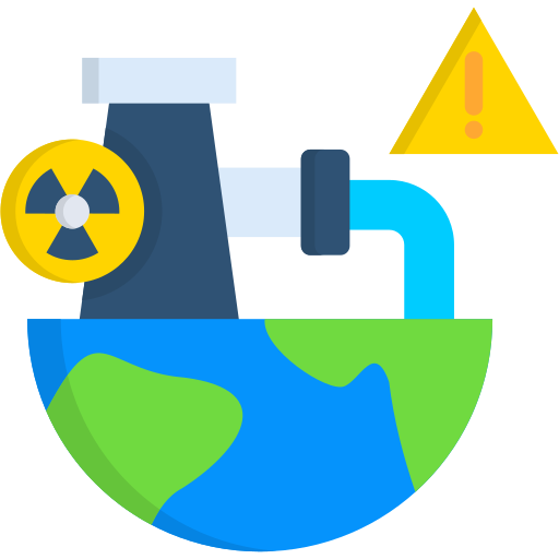 contaminación radiactiva icono gratis