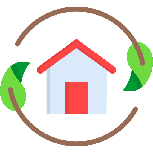 vivienda sustentable icono gratis