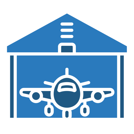 estacionamiento de aeronaves icono gratis