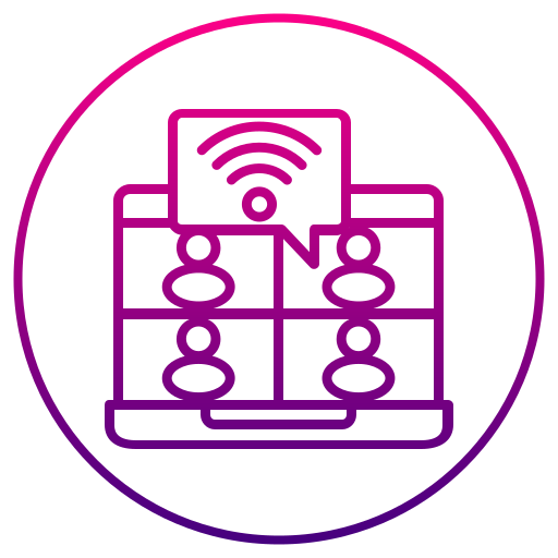 reunión virtual icono gratis