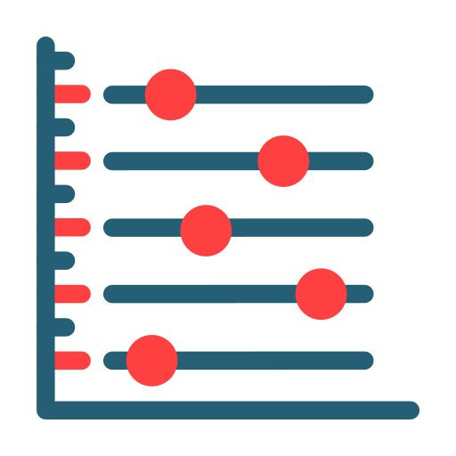 gráfico de dispersión icono gratis