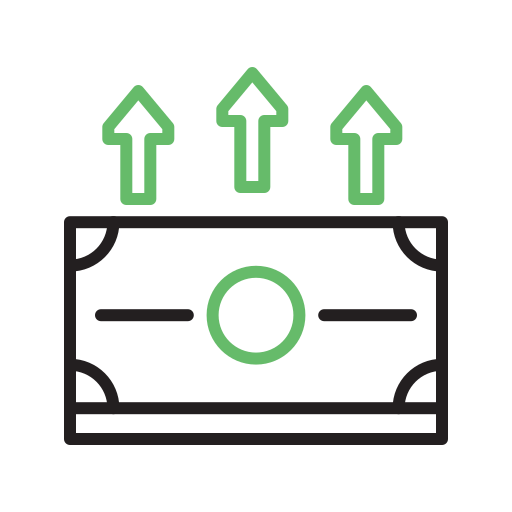 crecimiento del dinero icono gratis