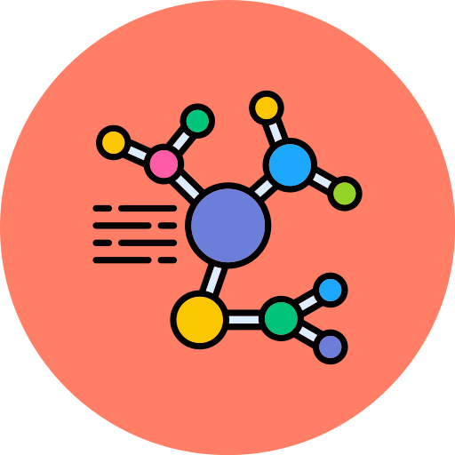 estructura molecular icono gratis