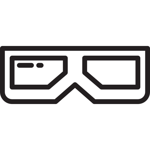 Gafas 3d icono gratis