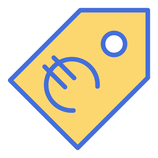etiqueta euro icono gratis