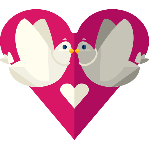 pájaros del amor icono gratis