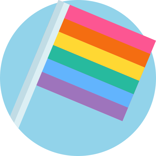 Bandera arcoiris icono gratis