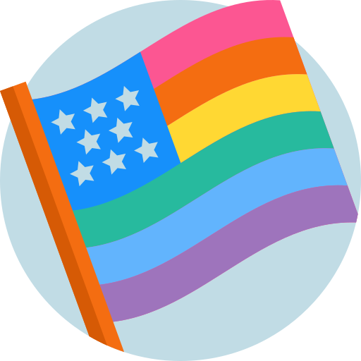 Bandera arcoiris icono gratis