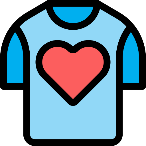 camisa de amor icono gratis