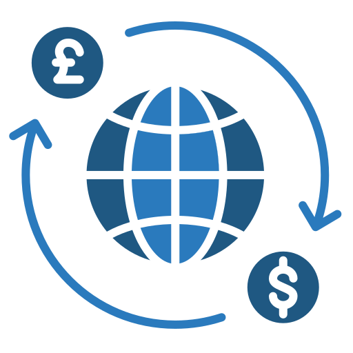 inversión extranjera icono gratis