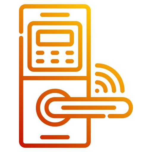 cerradura de puerta inteligente icono gratis