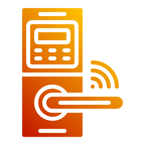 cerradura de puerta inteligente icono gratis