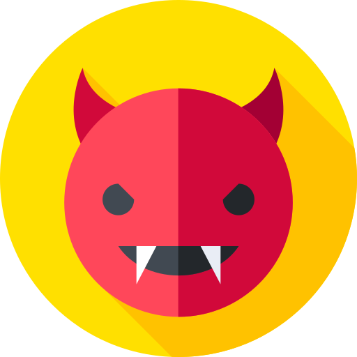 Devil Flat Circular Flat Icon