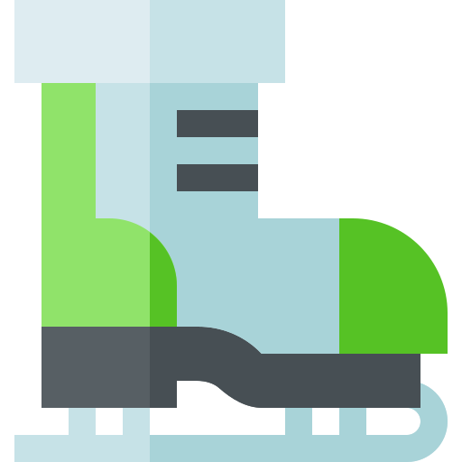 Ice skate Basic Straight Flat icon