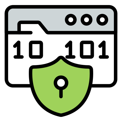 código binario seguro icono gratis