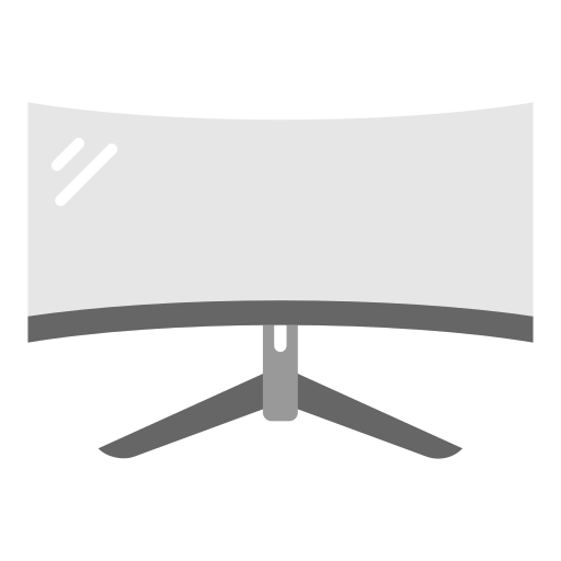 monitor curvo icono gratis