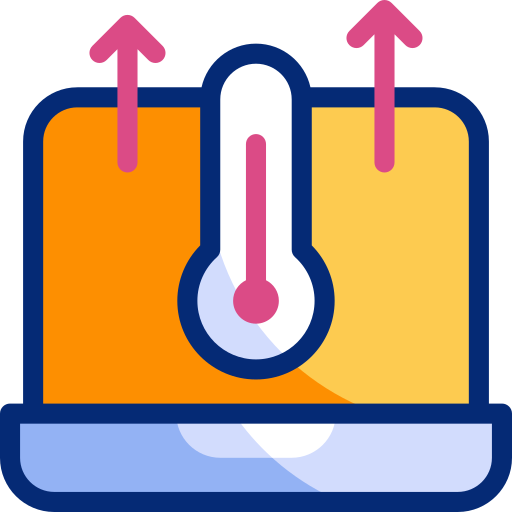 calentamiento excesivo icono gratis