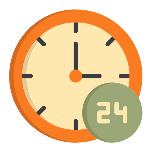 24 hours free icon