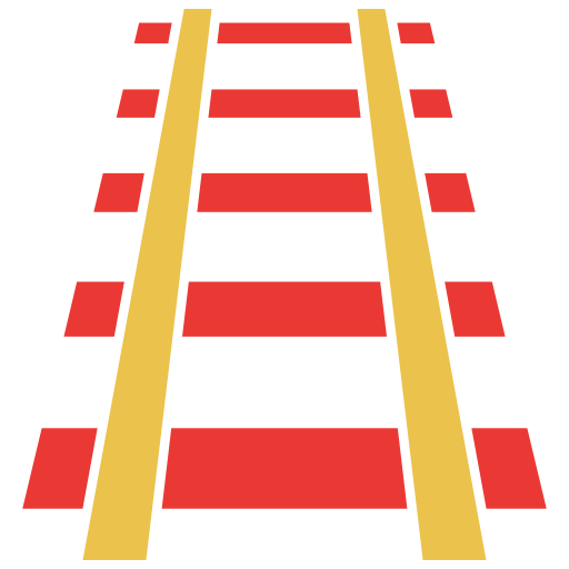 vía ferroviaria icono gratis