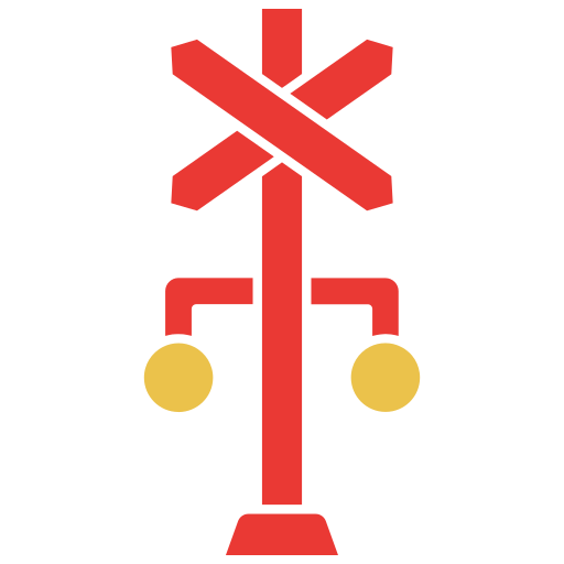 Train crossing free icon Train crossing free icon