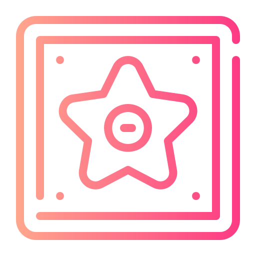 paseo de la fama icono gratis