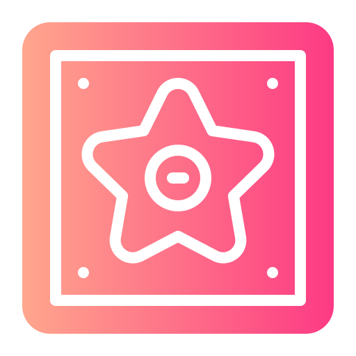 paseo de la fama icono gratis