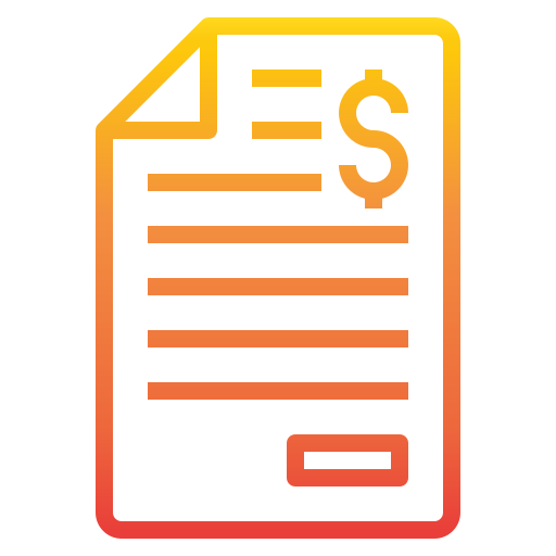 Invoice Catkuro Gradient icon