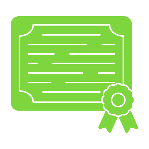 Certificate free icon