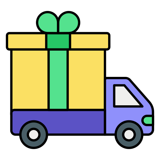 van de entrega de presentes grátis ícone van de entrega de presentes grátis ícone