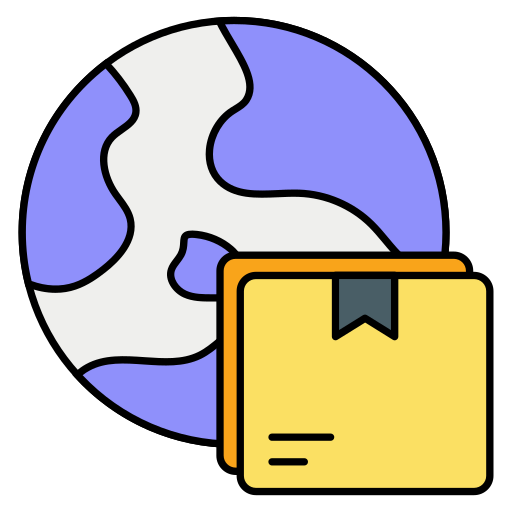 Global delivery free icon