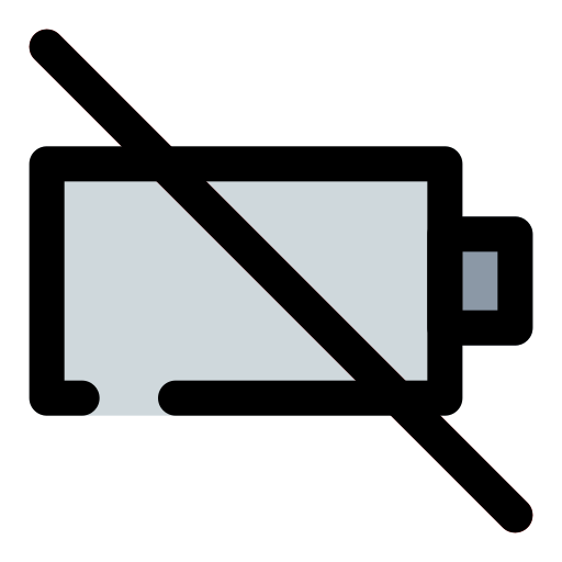 sin batería icono gratis