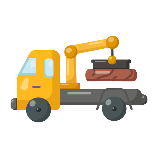 camión grúa icono gratis