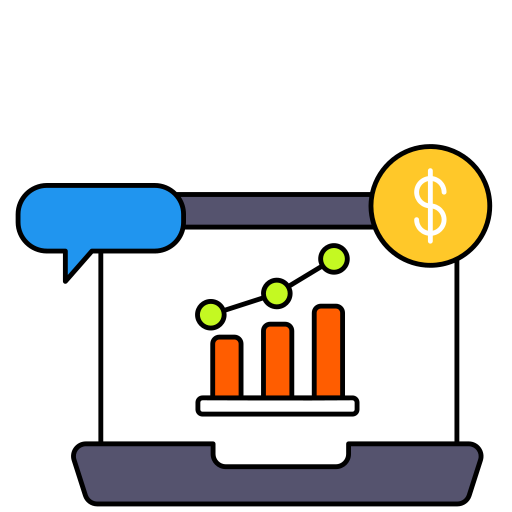negocio en línea icono gratis
