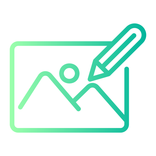 edición de fotografías icono gratis