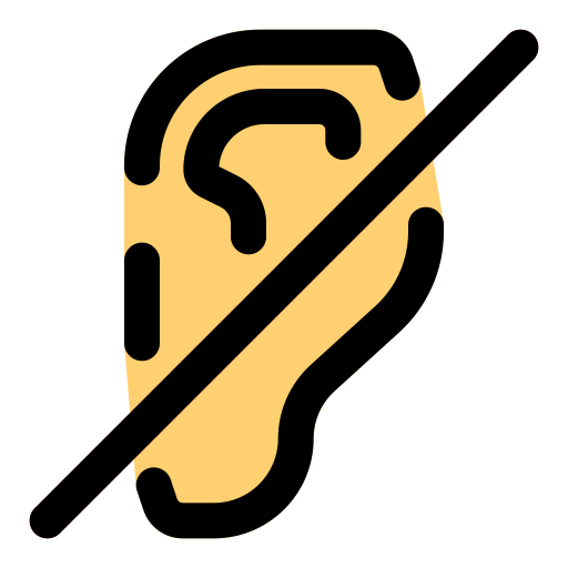 sordo icono gratis