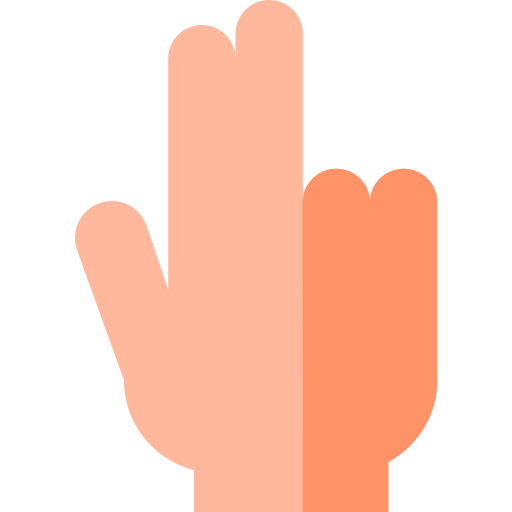 Hand Basic Straight Flat icon