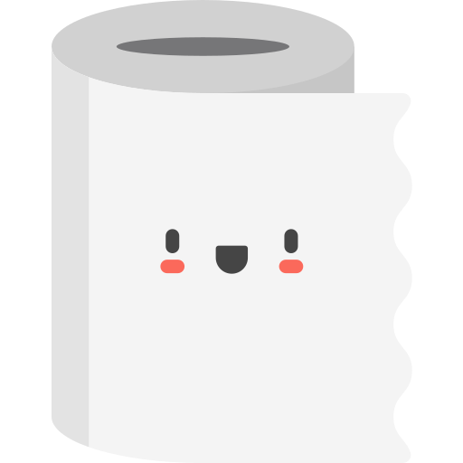 Kawaii Flat Toilet paper icon