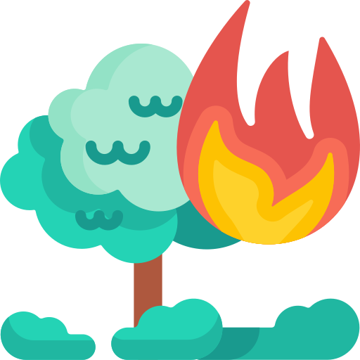 Incendio forestal icono gratis