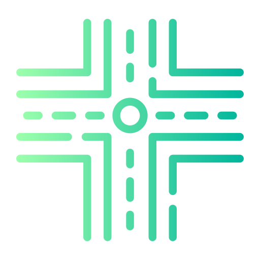 cruce de caminos icono gratis