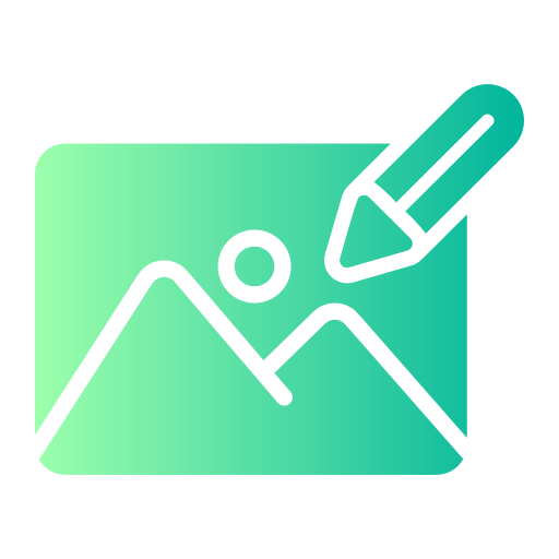 edición de fotografías icono gratis