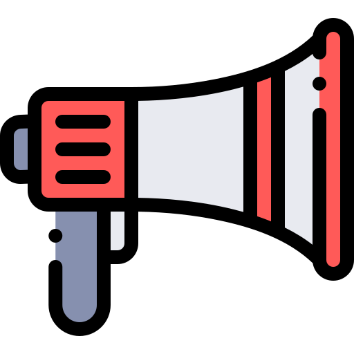 Megaphone Detailed Rounded Lineal color icon