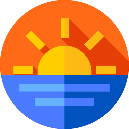 puesta de sol icono gratis