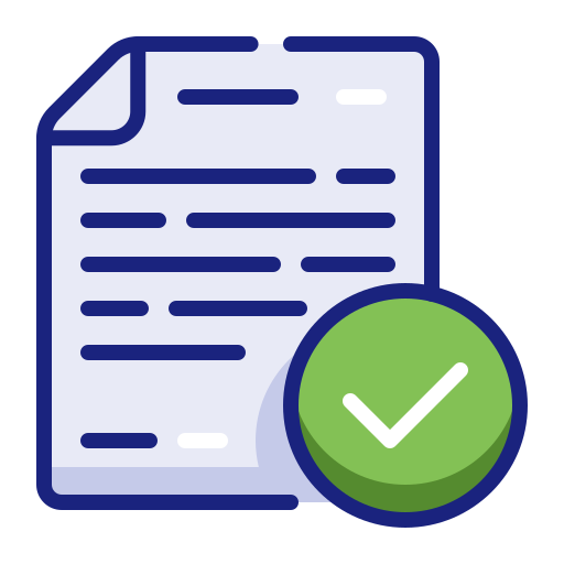 Document approved free icon Document approved free icon